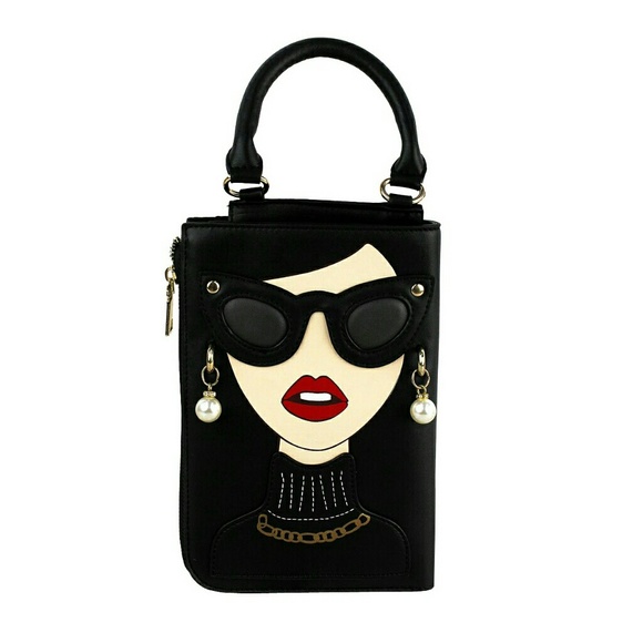 Ngil Handbags - Hollywood Glam Girl Black Clutch Crossbody Ngil Handbags - Hollywood Glam Girl Black Clutch Crossbody